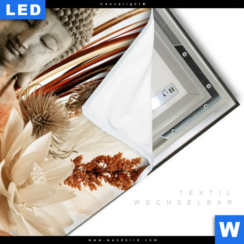 Canvalight® Leuchtbild | Buddha – Harmonie der Natur | Hochformat