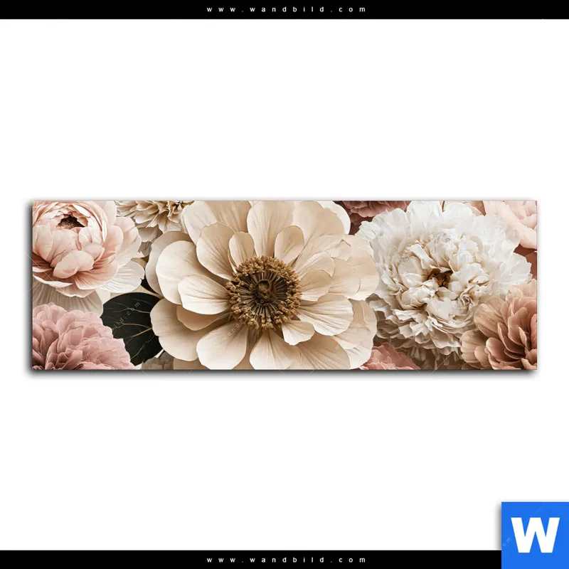 Acrylglasbild | Rosé Garden | Panorama