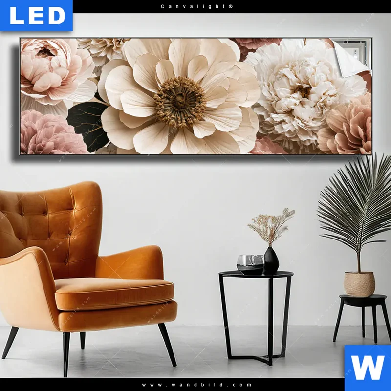 Canvalight® Leuchtbild | Rosé Garden | Panorama