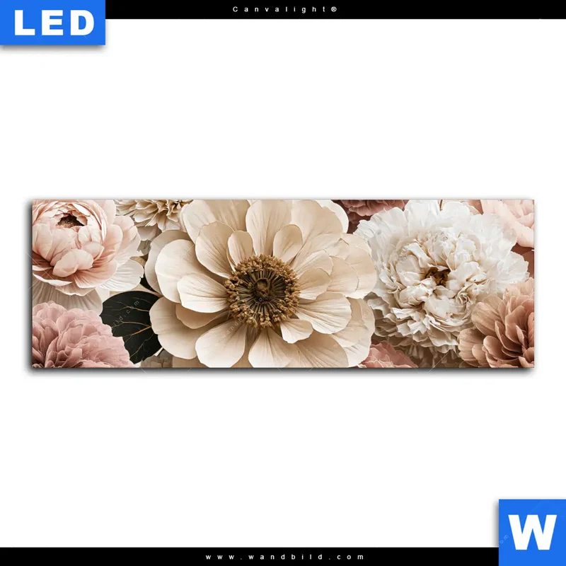 Canvalight® Leuchtbild | Rosé Garden | Panorama