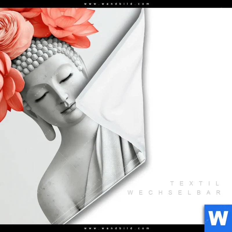 Wechselmotiv | Buddha mit Blütenkrone | Quadrat