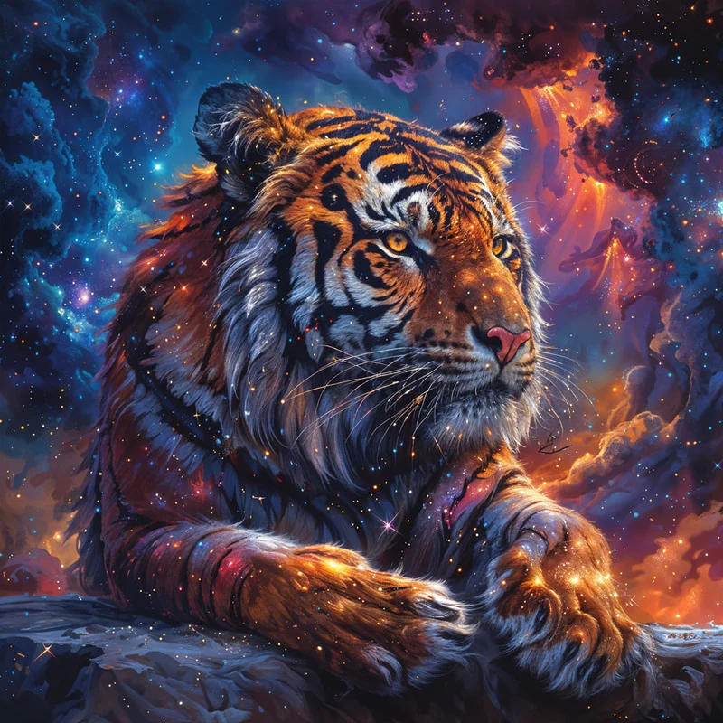 5D Diamond Painting – Celestial Tiger