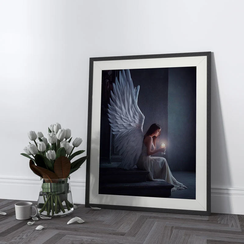 5d Diamond Painting – Engel mit Kerze
