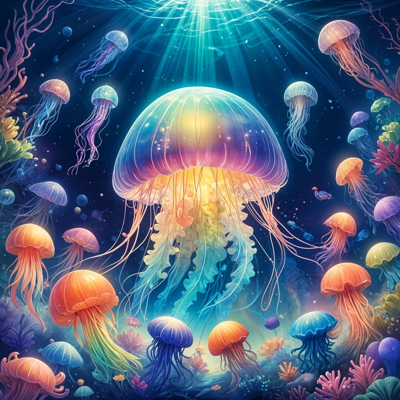 5D Diamond Painting – Quallenpracht