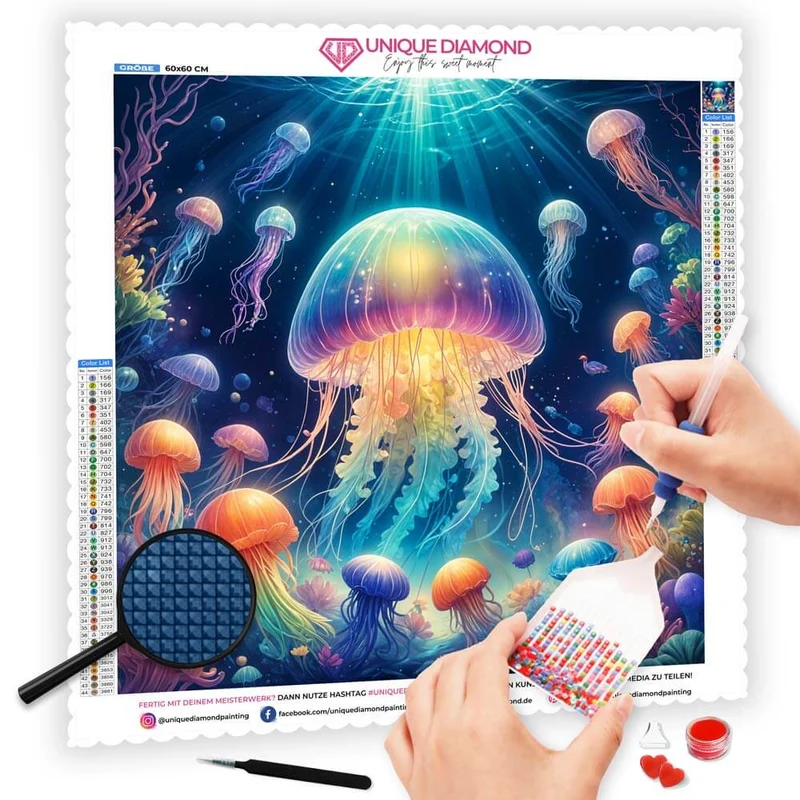 5D Diamond Painting – Quallenpracht