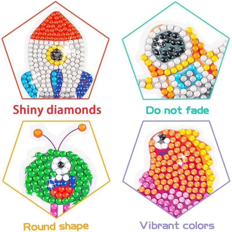 5D Diamond Painting 12 Sticker Raumfahrt