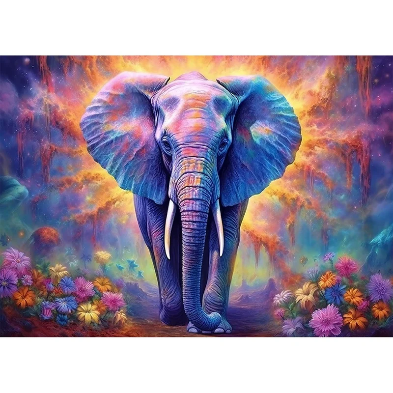 5D Diamond Painting – Kosmischer Elefant
