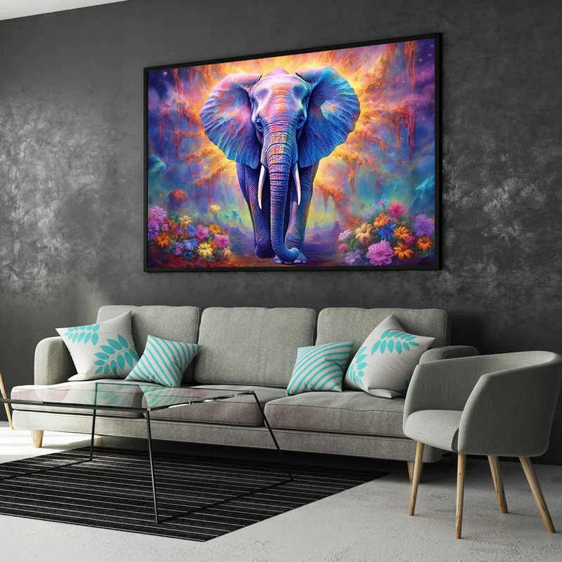 5D Diamond Painting – Kosmischer Elefant