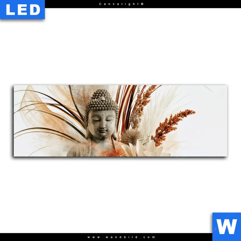 Canvalight® Leuchtbild | Buddha – Harmonie der Natur | Panorama