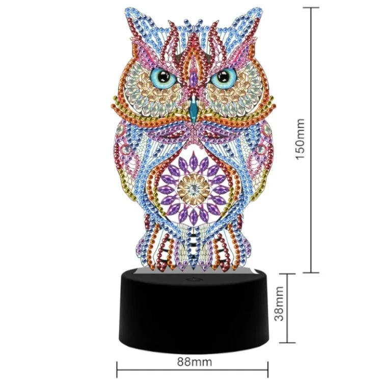 LED Lampe Eule - Diamond Painting