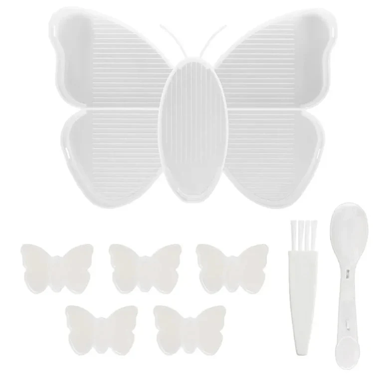 Ablageschiffchen in Schmetterlingform mit Pinsel - Diamond Painting