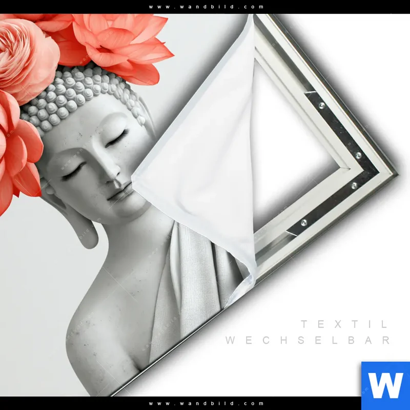 Spannbild | Buddha mit Blütenkrone | Quadrat