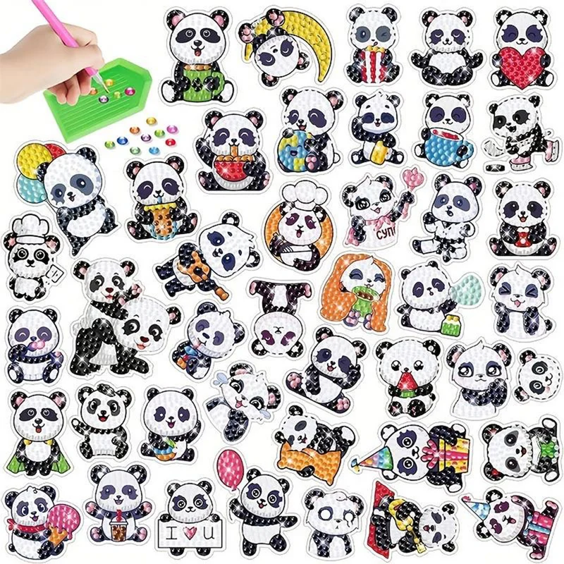 5D Diamond Painting 43 Sticker Set Panda
