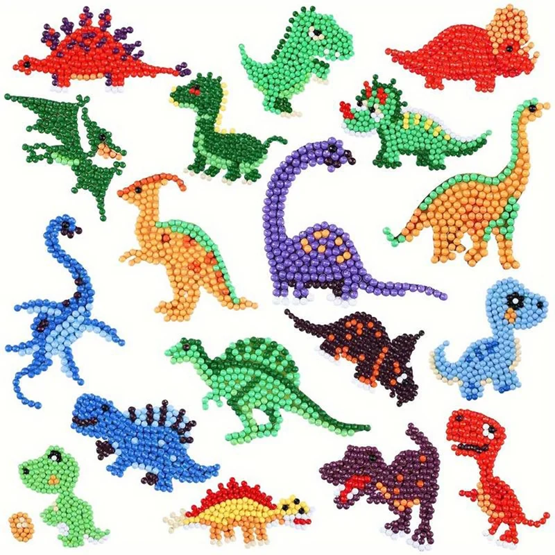 5D Diamond Painting Sticker Set Dinosaurier