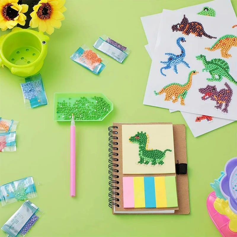 5D Diamond Painting Sticker Set Dinosaurier