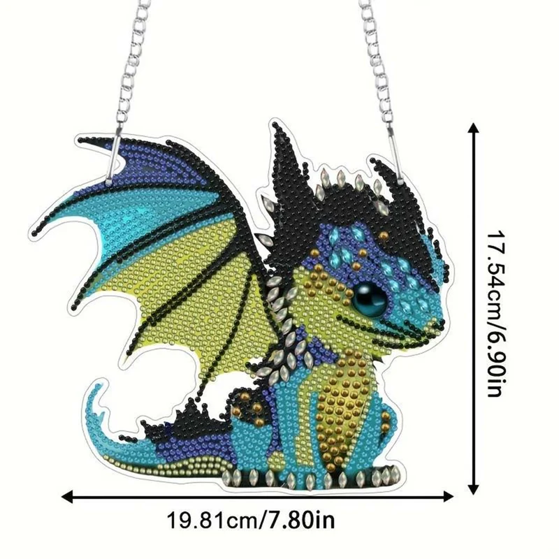 5D Diamond Painting Türanhänger Drache