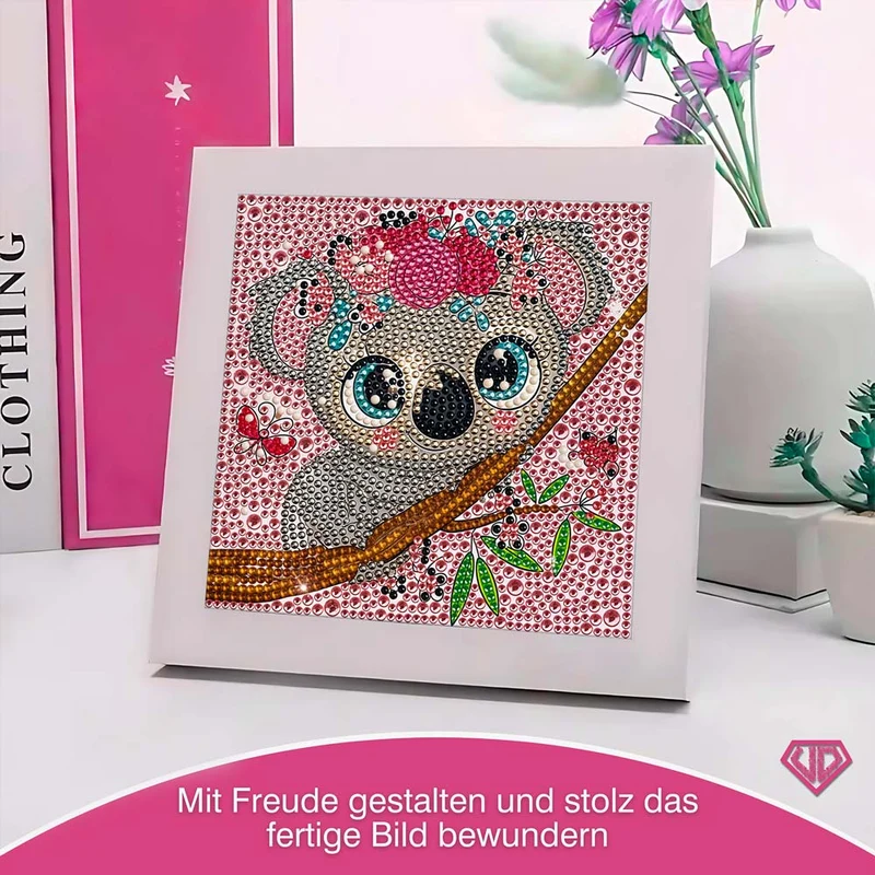 5D Diamond Painting Koala-Mädchen Kiki mit Strasssteinchen