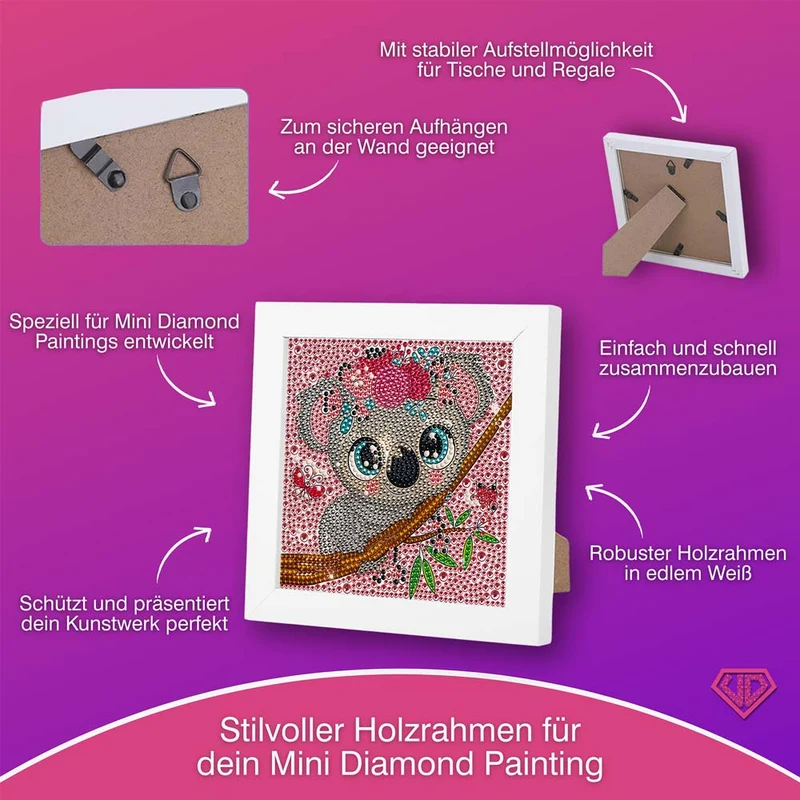 5D Diamond Painting Koala-Mädchen Kiki mit Strasssteinchen
