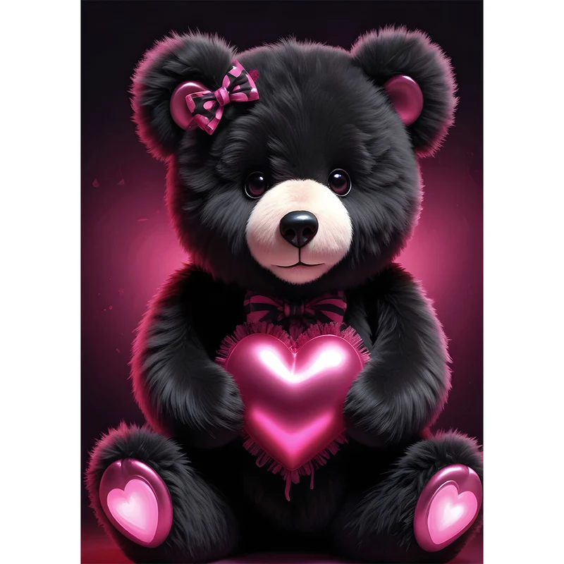 5D Diamond Painting – Bear With Heart