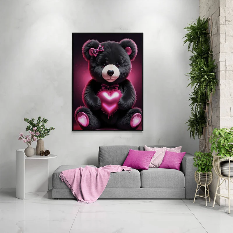 5D Diamond Painting – Bear With Heart
