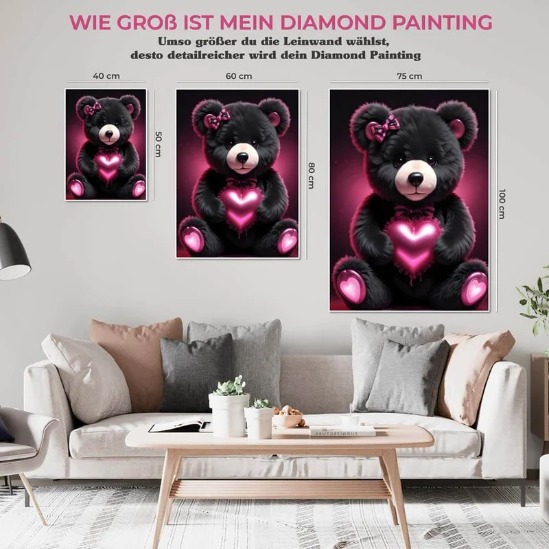 5D Diamond Painting – Bear With Heart
