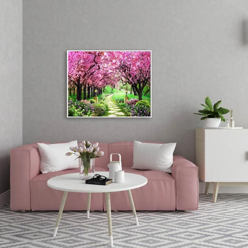 5D Diamond Painting – Kirschbaum Weg