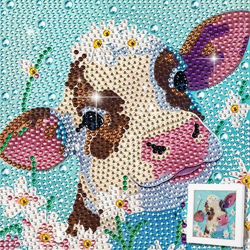 5D Diamond Painting Blumenkalb Fleurchen mit Strasssteinchen