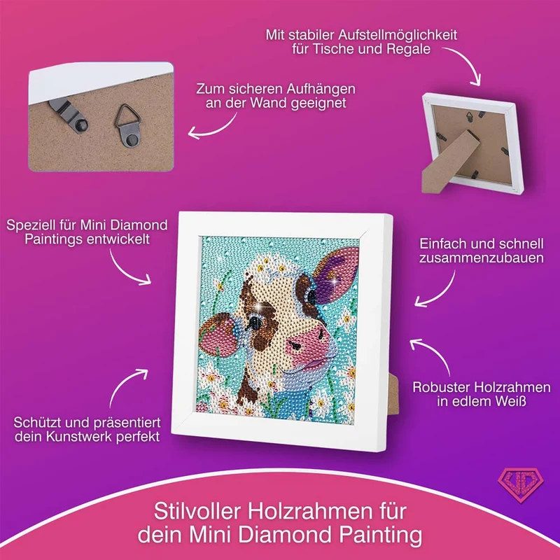 5D Diamond Painting Blumenkalb Fleurchen mit Strasssteinchen