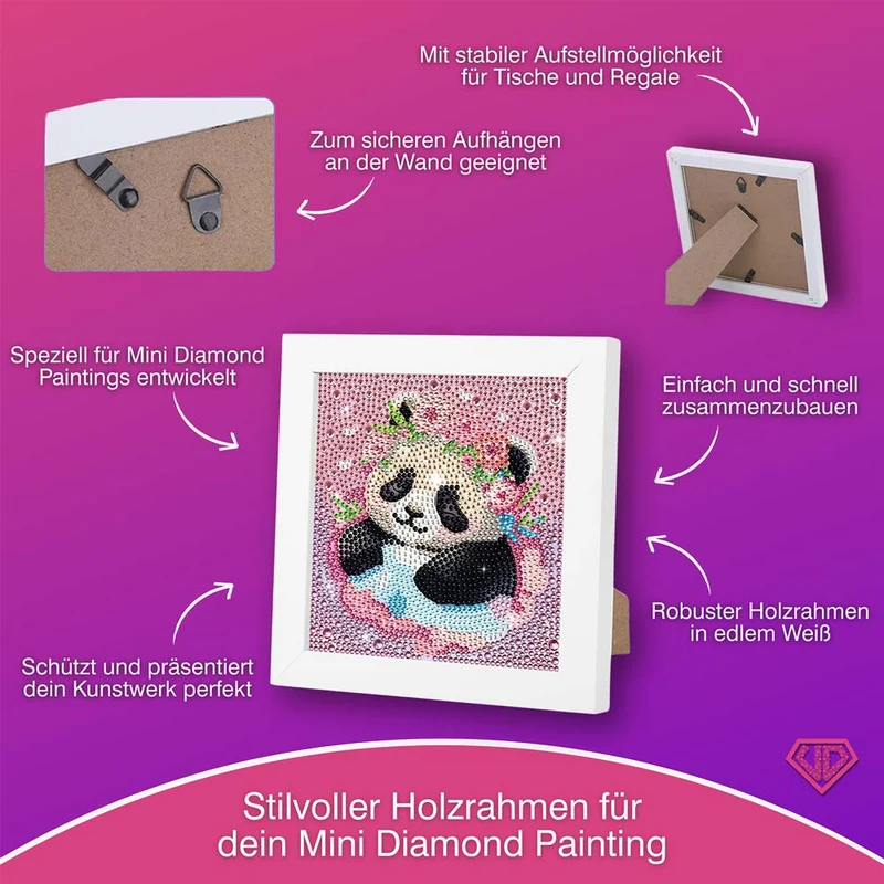 5D Diamond Painting Panda-Prinzessin Miyu mit Strasssteinchen