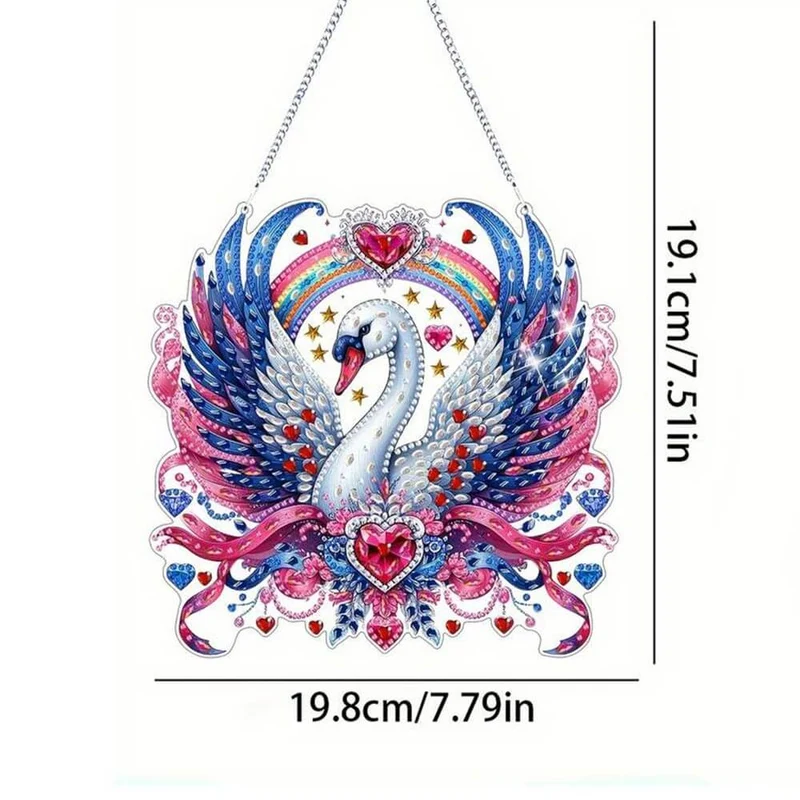 5D Diamond Painting Türanhänger Schwan
