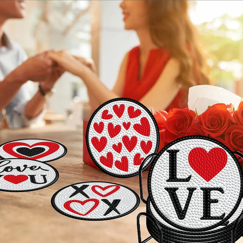 5D Diamond Painting Untersetzer Love