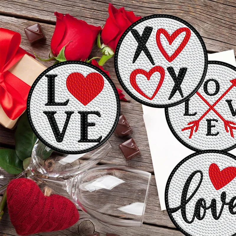 5D Diamond Painting Untersetzer Love