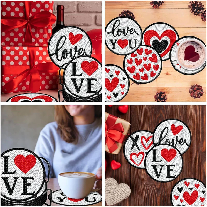 5D Diamond Painting Untersetzer Love