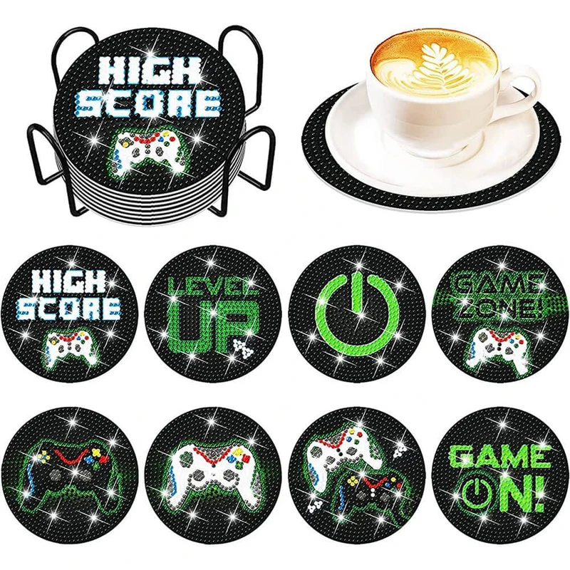 5D Diamond Painting Untersetzer Gaming