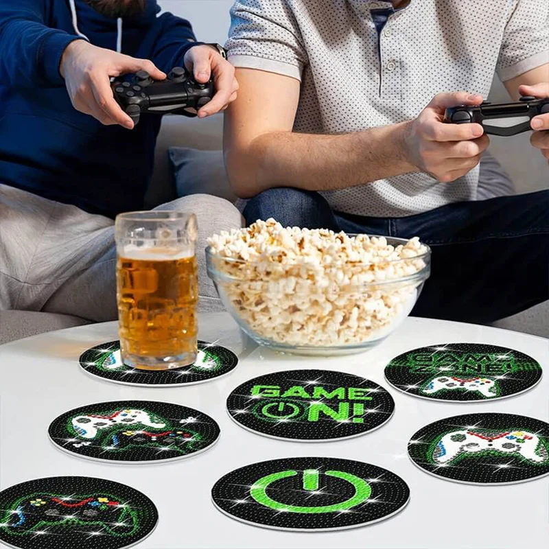 5D Diamond Painting Untersetzer Gaming