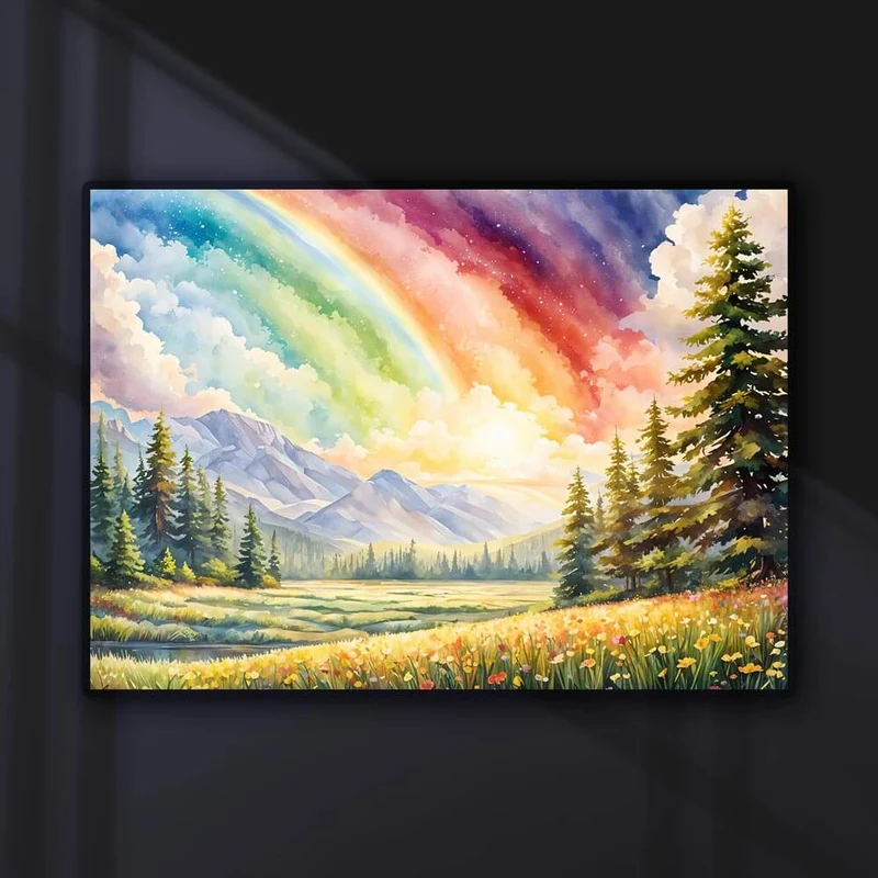 5D Diamond Painting – Rainbow Landscape