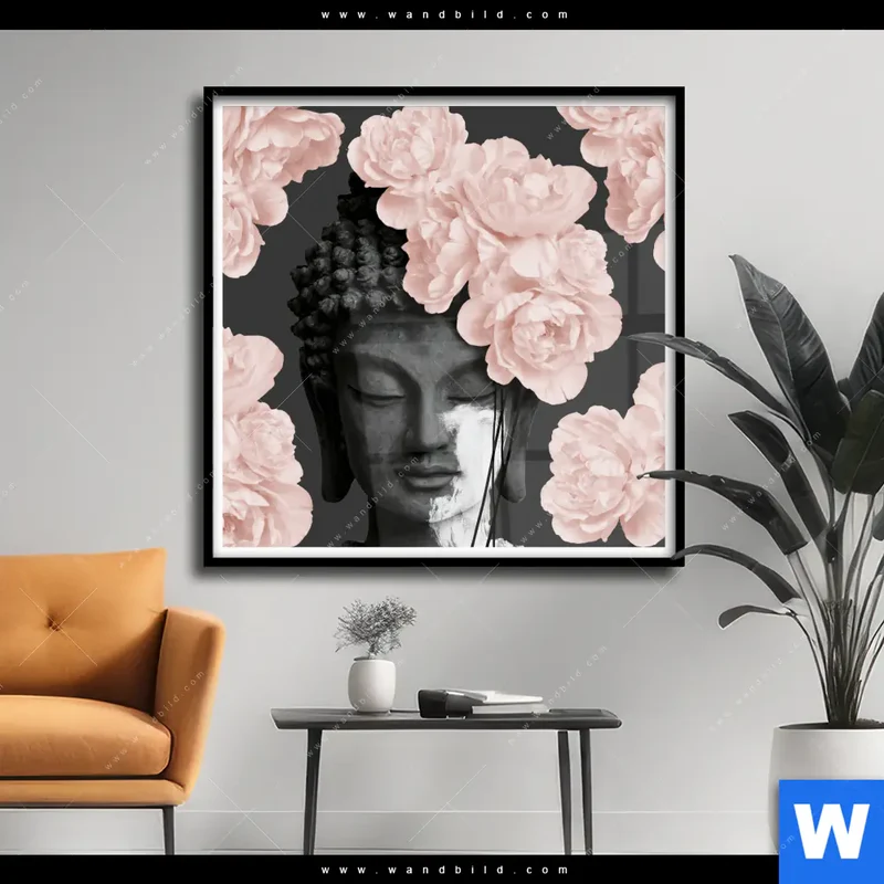 Poster | Buddha - Blüten der Stille | Quadrat
