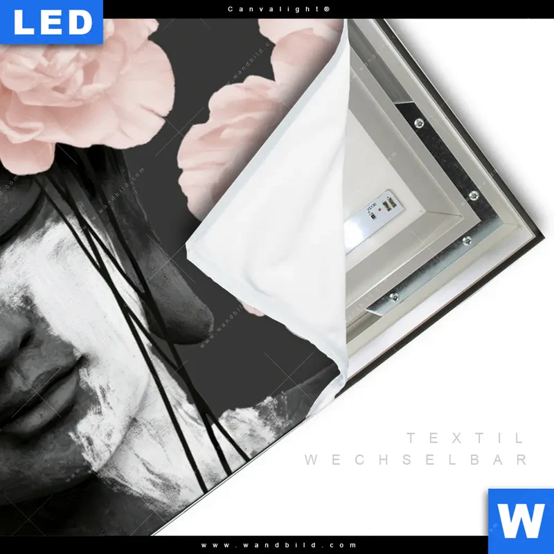 Canvalight® Leuchtbild | Buddha - Blüten der Stille | Querformat