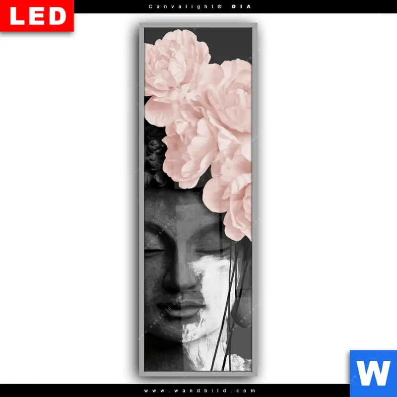 Leuchtbild Acrylglas Canvalight® DIA | Buddha - Blüten der Stille | Schmal