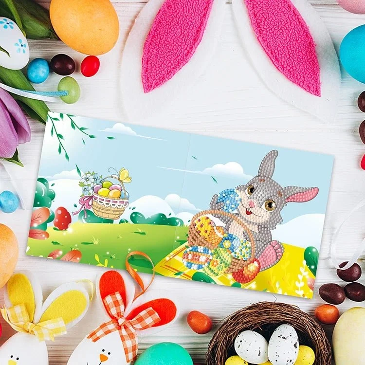 Frohe Ostern Diamond Painting Karten (8x) – Osterkarten DIY Set