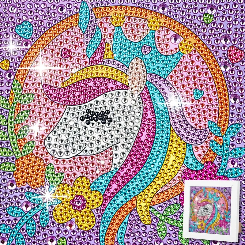 5D Diamond Painting Einhorn-Königin Celestina mit Strasssteinchen