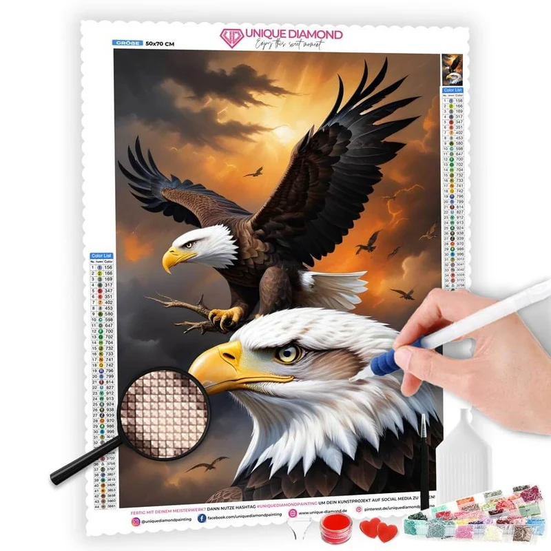 5D Diamond Painting – Im Tal der Adler