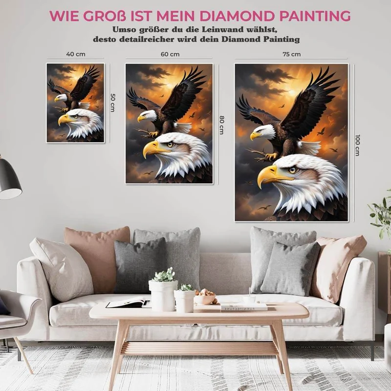 5D Diamond Painting – Im Tal der Adler