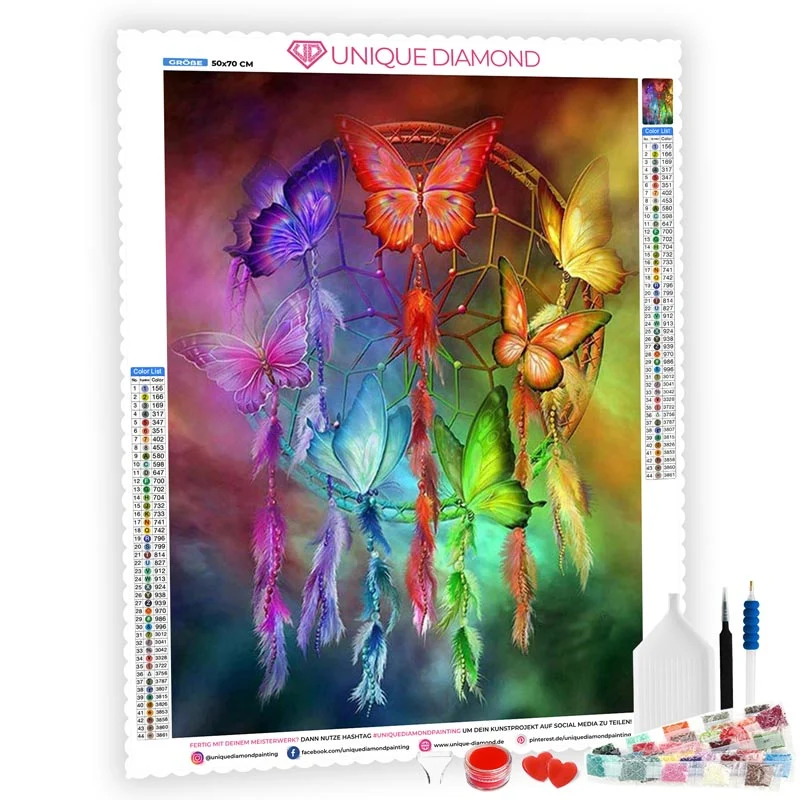 5D Diamond Painting – Schmetterlinge Traumfänger