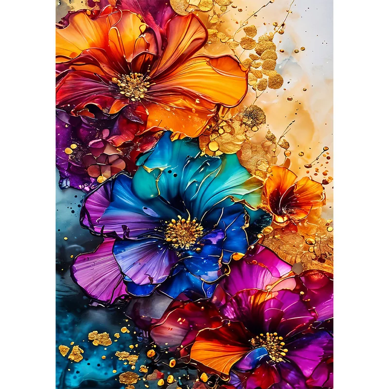 5D Diamond Painting – Colourful Flowers