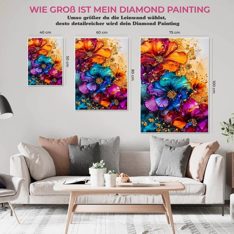 5D Diamond Painting – Colourful Flowers