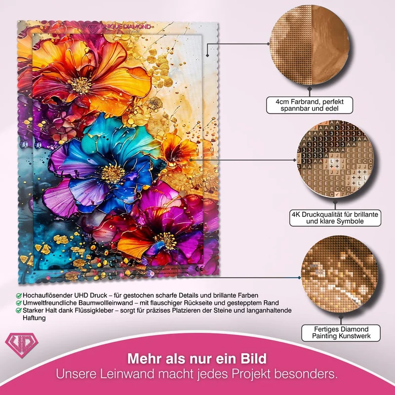 5D Diamond Painting – Colourful Flowers