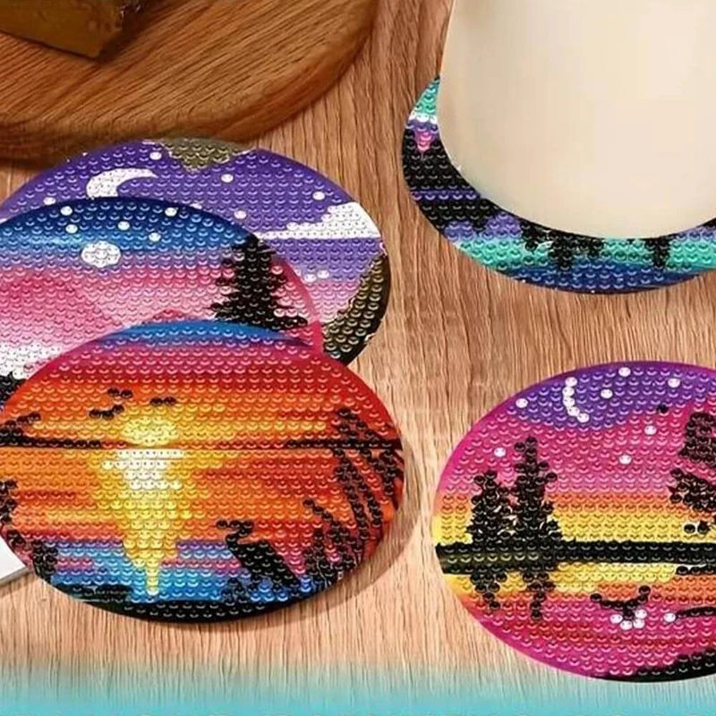 5D Diamond Painting Untersetzer Landschaft