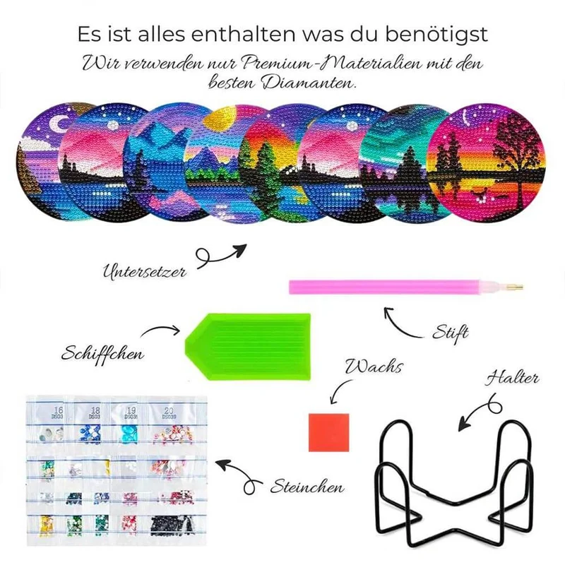 5D Diamond Painting Untersetzer Landschaft