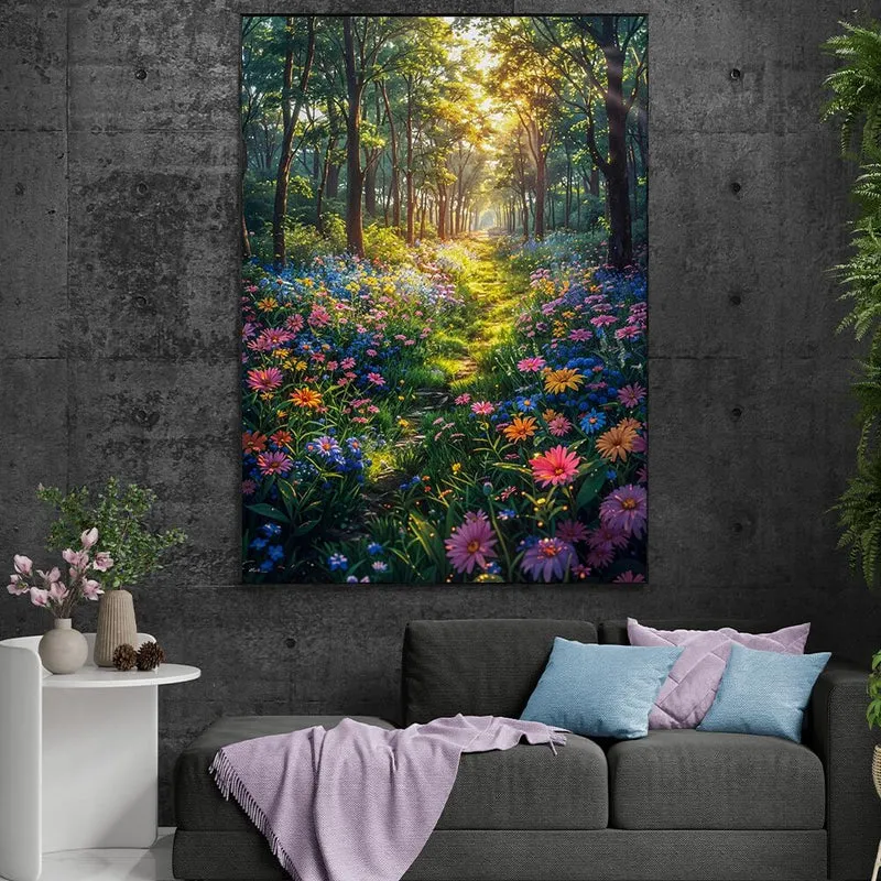 5D Diamond Painting – Flowers Forest Path